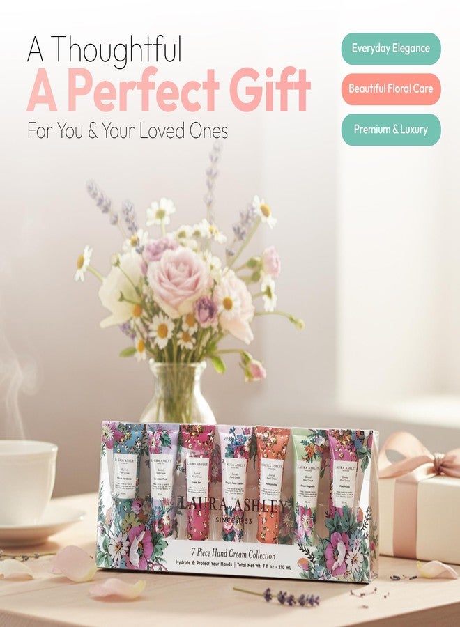 Laura Ashley Hand Cream Gift Set – 7 Piece Travel Size Lotion Collection for Women, Mini Hand Cream for Dry Skin, Moisturizing Hand Lotion with Lavender, Rose, Magnolia & More – 30ml Each - Image 4